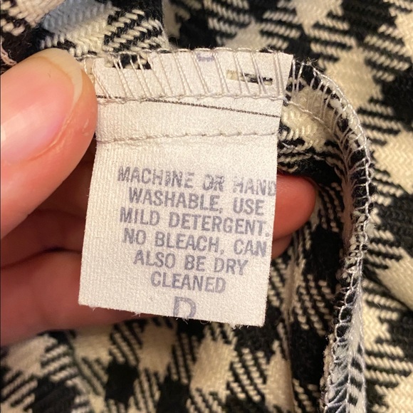 Vintage Black & White Plaid High Rise Wide Leg Pants - Picture 5 of 5